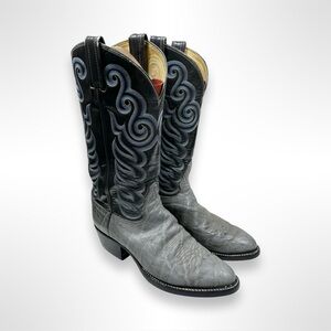 TONY LAMA vintage 80s pre ban elephant skin western boots